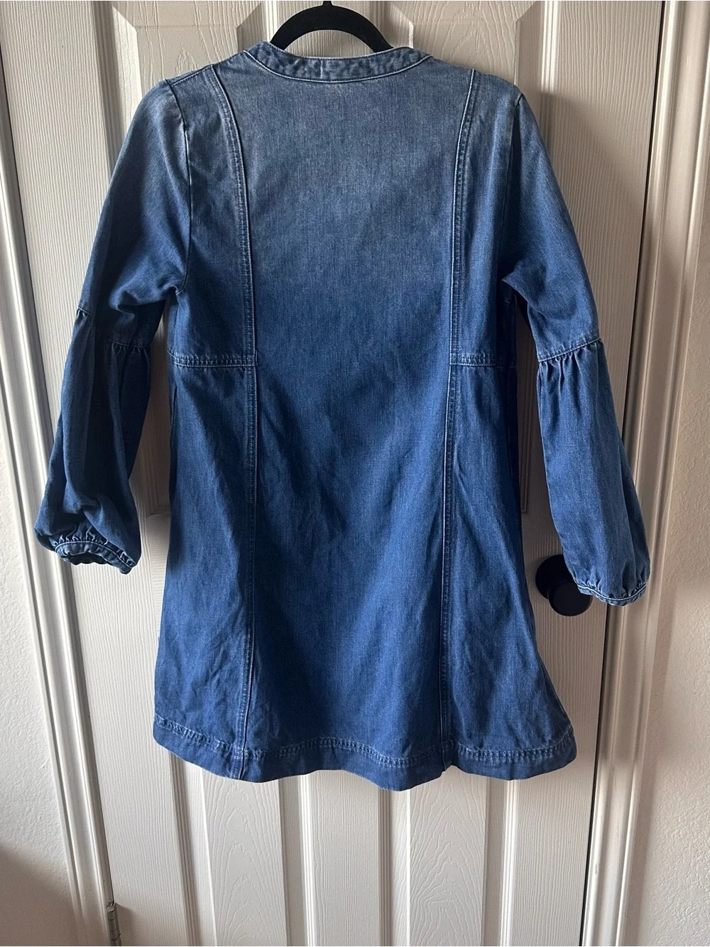 Ulla Johnson Deren Denim Peasant Mini Dress Size 4 - Picture 3 of 9